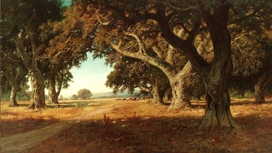 Tree Painting - California Ranch by Thea Recuerdo
