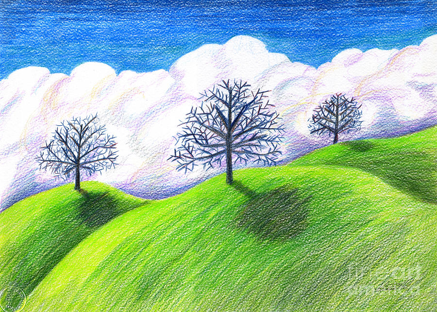 California Spring Drawing Drawing by Kristen Fox