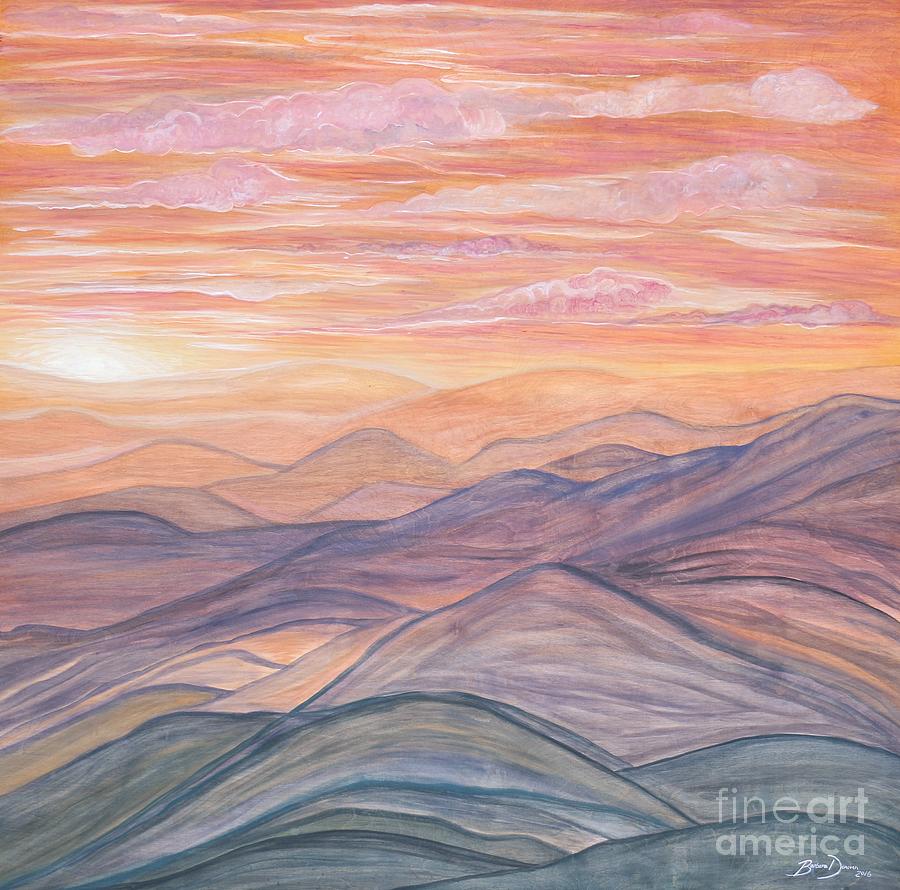 California Sunrise Larger Print Version Painting by Barbara Donovan