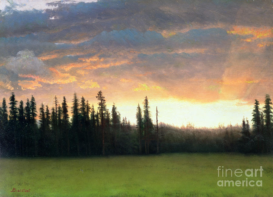 California Sunset Painting by Albert Bierstadt