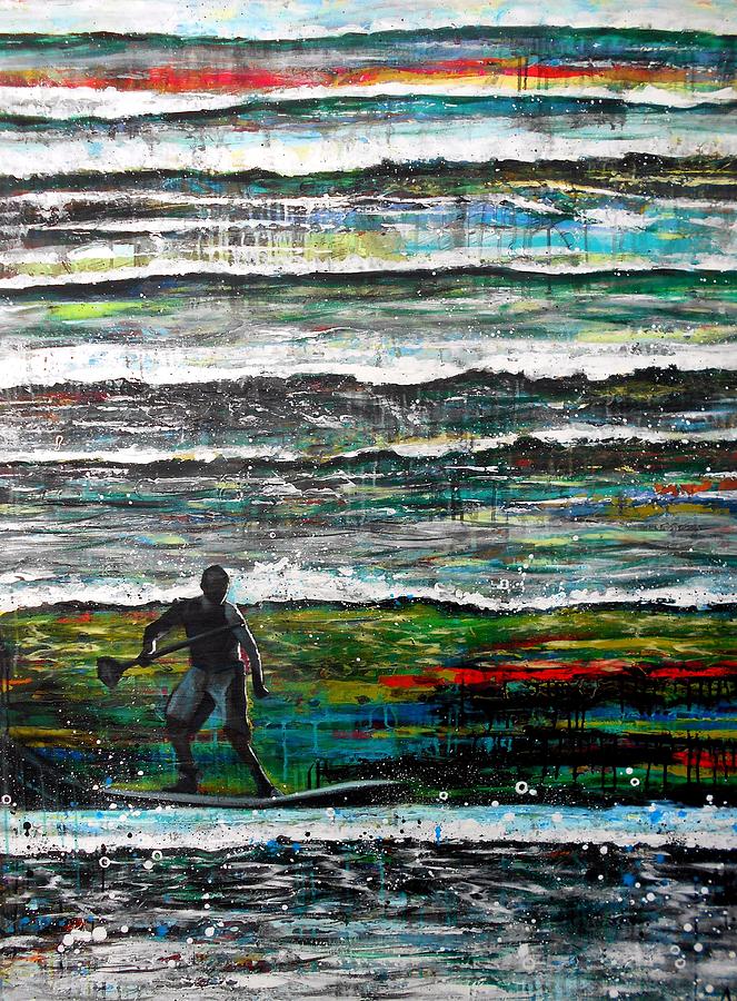 California Surf - Large Painting Painting by Angie Wright