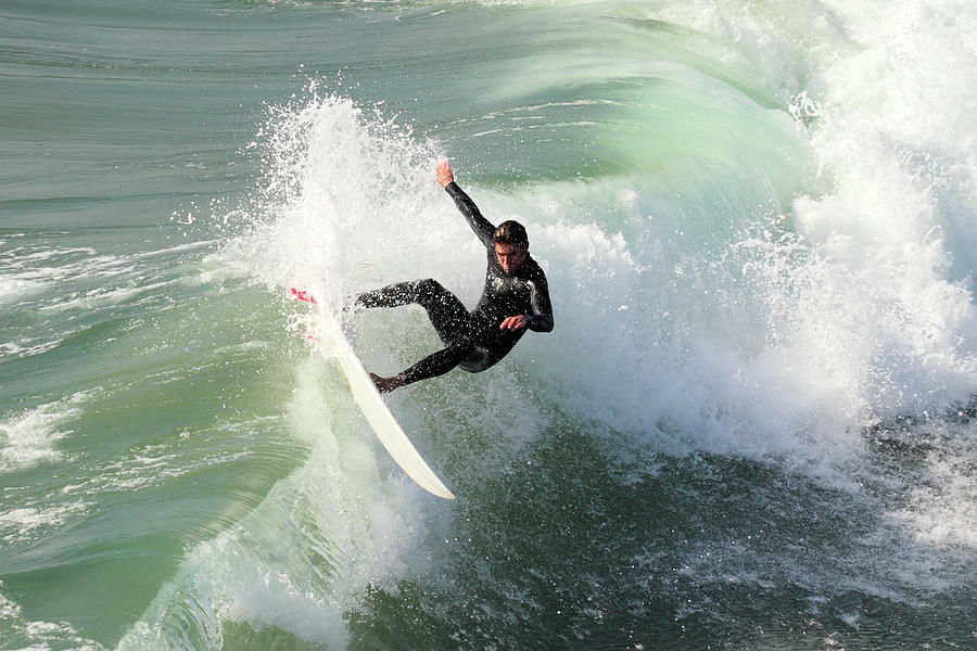 Pier Photograph - California Surfer by Pierre Leclerc Photography
