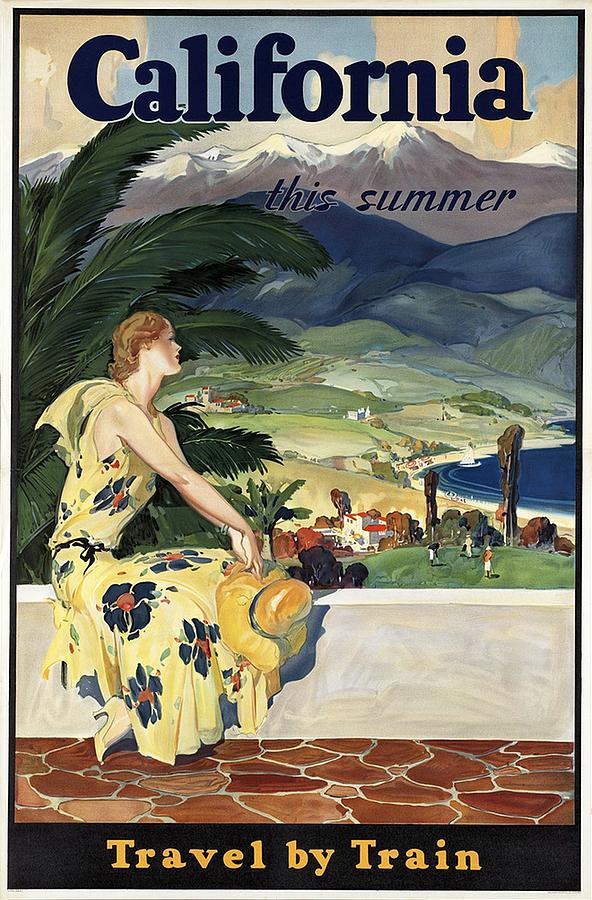 California Vintage Poster Painting by Studio Grafiikka