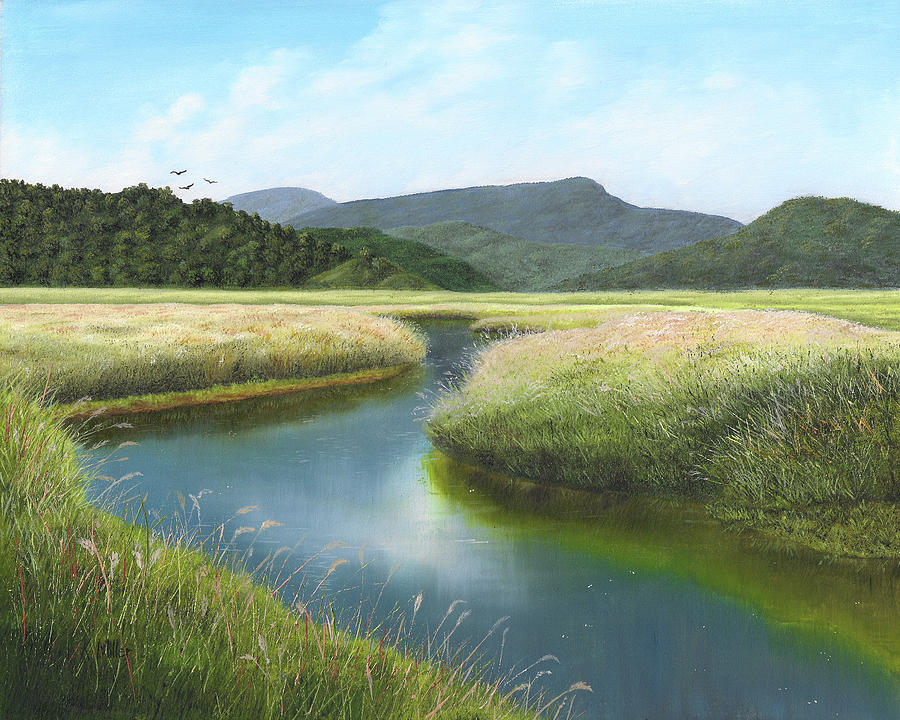 California Wetlands 2 Painting by Kathie Miller