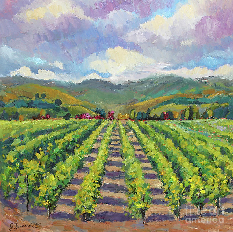 California Winery Painting by Jennifer Beaudet