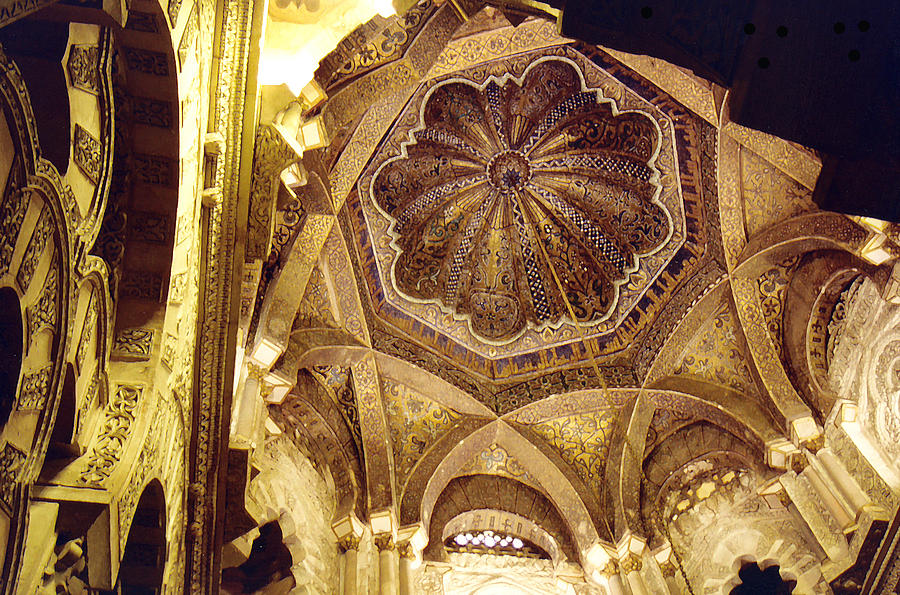 Caliphs Ceiling Mosque de Cordoba Photograph by Mary Bedy