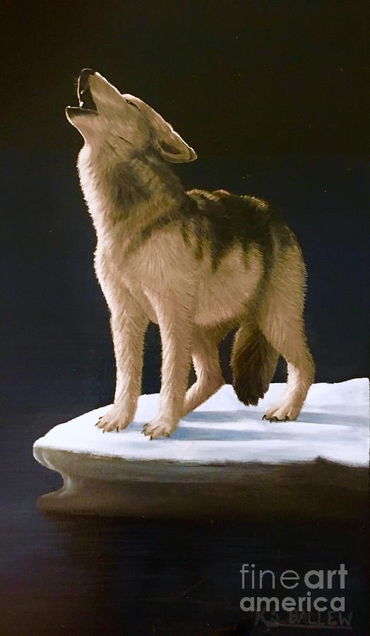 Wolves Painting - Call of the Arctic by KS Ballew