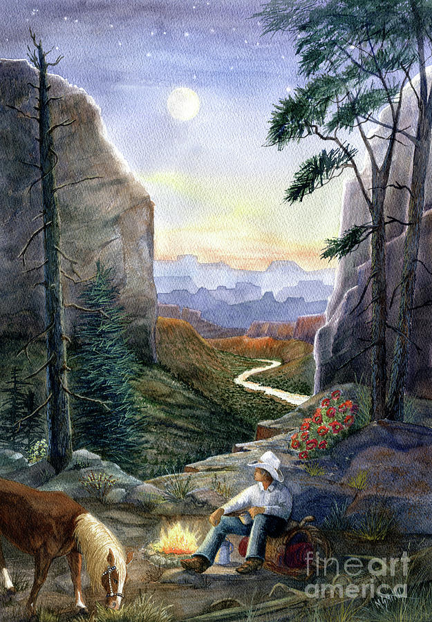 Call Of The Canyon Painting by Marilyn Smith
