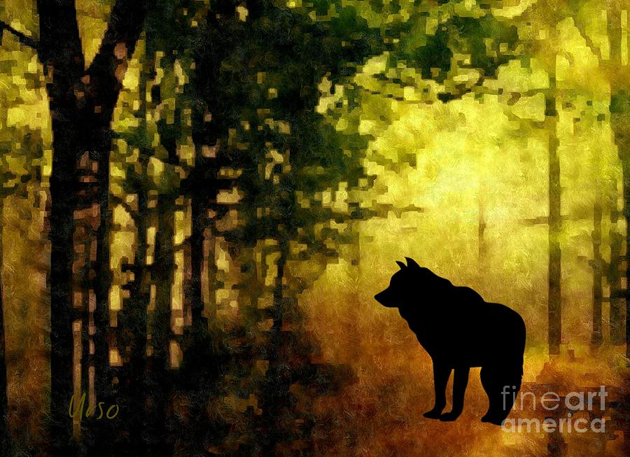Call of the Wolf Digital Art by Maria Urso