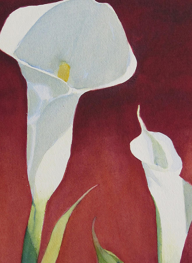 Calla II Painting by Judy Mercer
