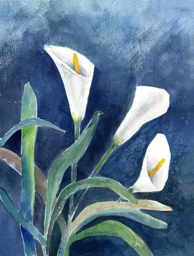 Calla Lilies Painting by Arline Wagner