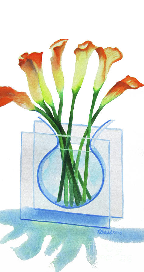 Calla Lilies Painting by Kathy Braud