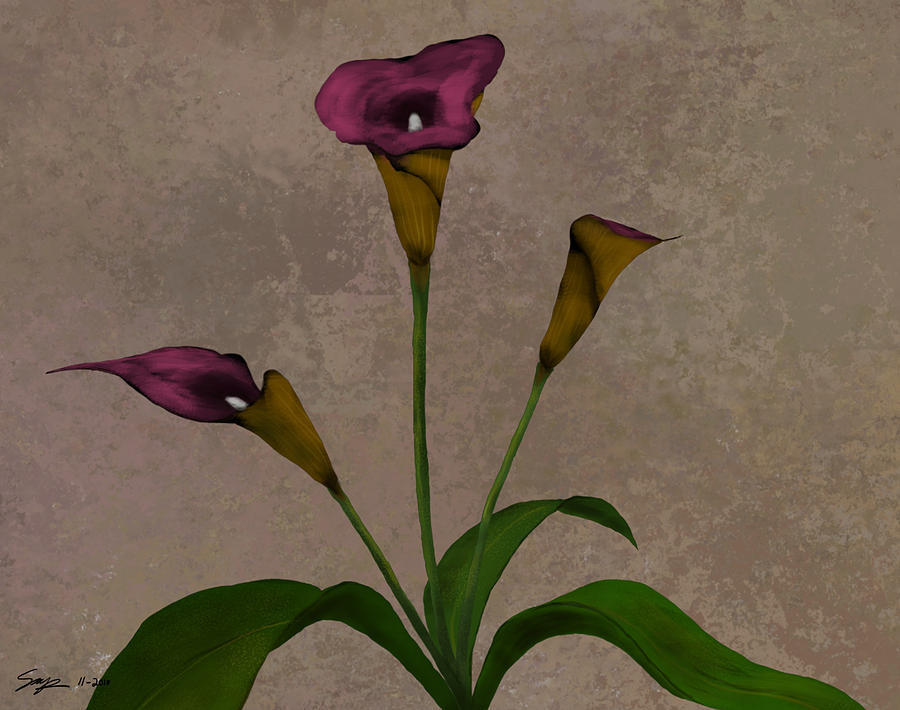 Calla Lilies Painting by Steven Powers SMP