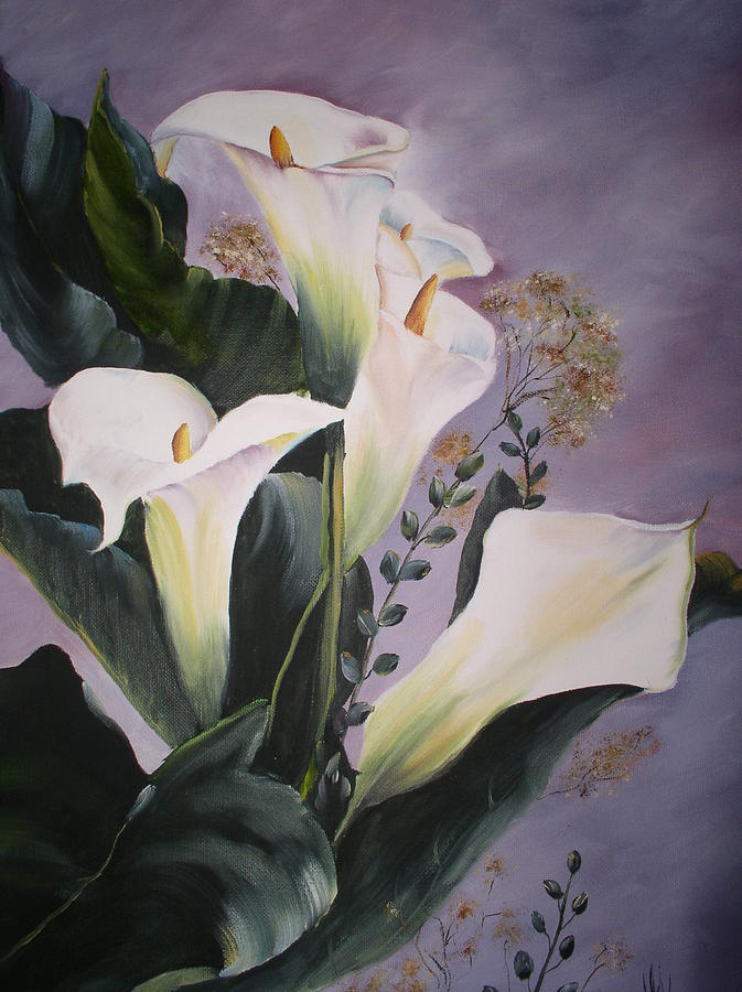 Flower Painting - Calla Lillies by Monica Chiasson