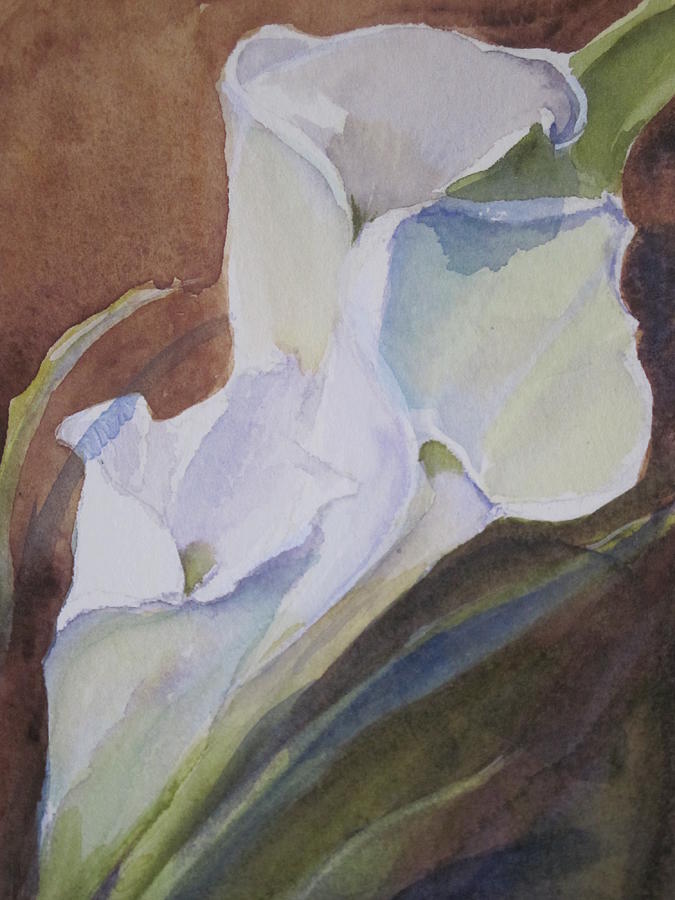 Calla Lilly Closeup Painting by Sandra Strohschein