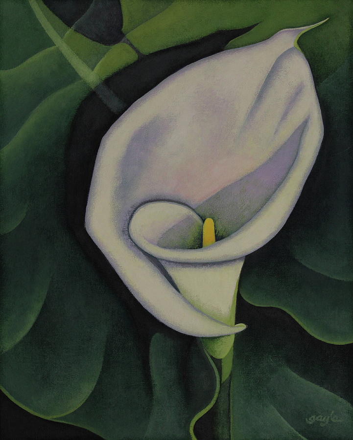 Calla Lily Painting by Gayle Faucette Wisbon