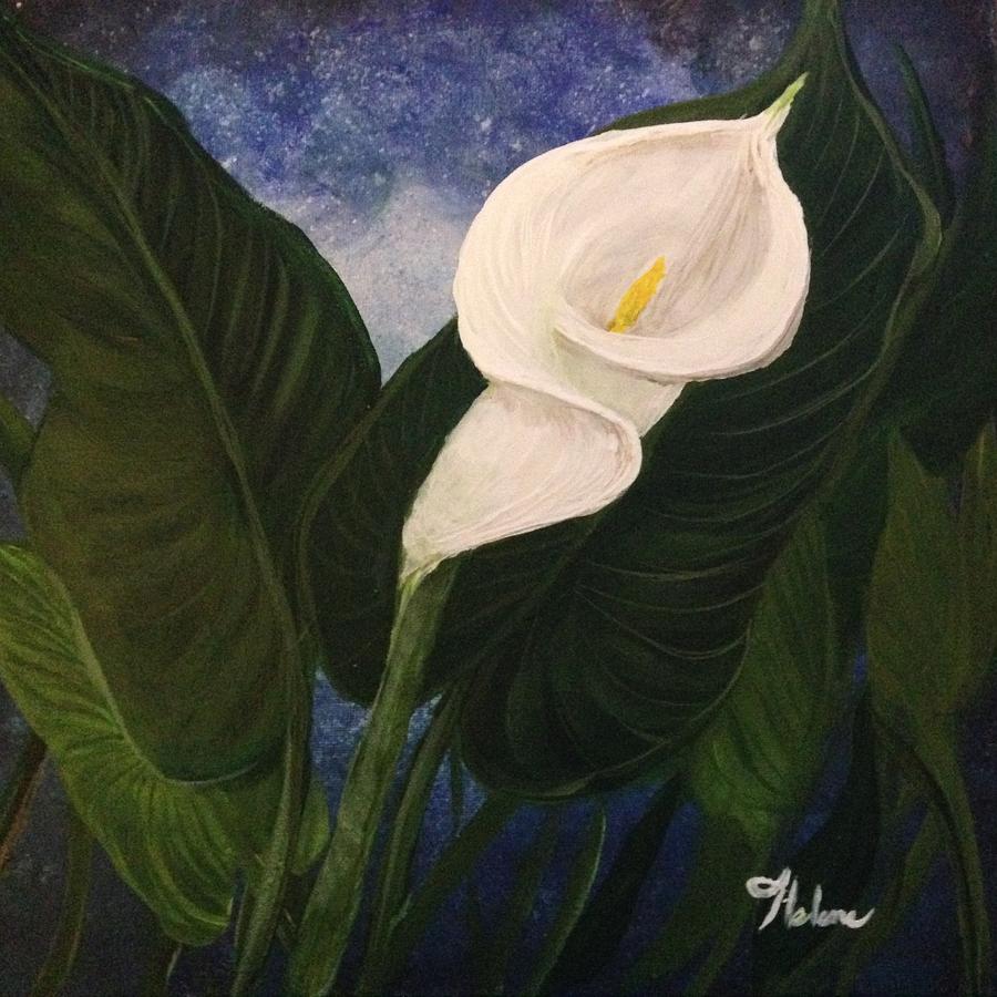 Nature Painting - Calla Lily by Helene Thomason