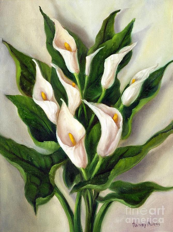Calla Lilies Painting by Rand Burns