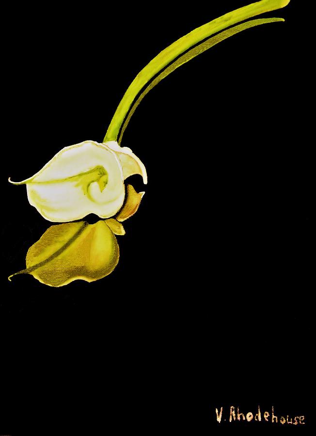 Calla Lily Reflection Painting by Victoria Rhodehouse