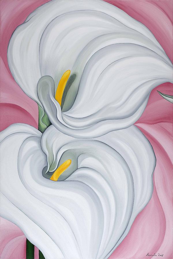 Flowers Still Life Painting - CALLAS No.4  by Marinella Owens