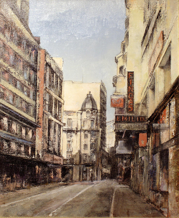 Calle Independencia -Leon Painting by Tomas Castano