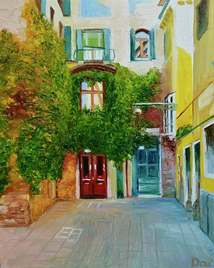 Calle larga de la Donzela Venezia Italia Painting by Dai Wynn