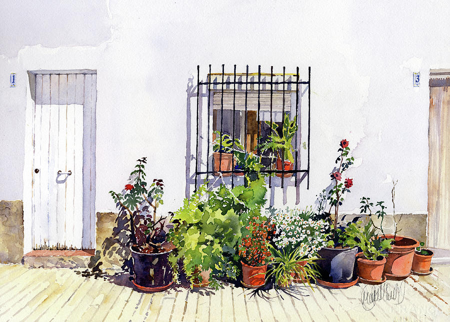 Calle Soleada Painting by Margaret Merry