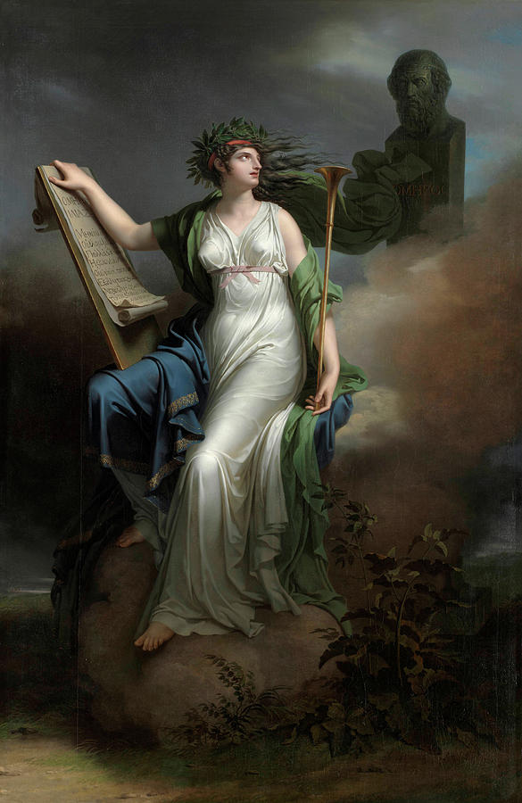 Calliope, Muse of Epic Poetry Painting by Charles Meynier - Fine Art ...