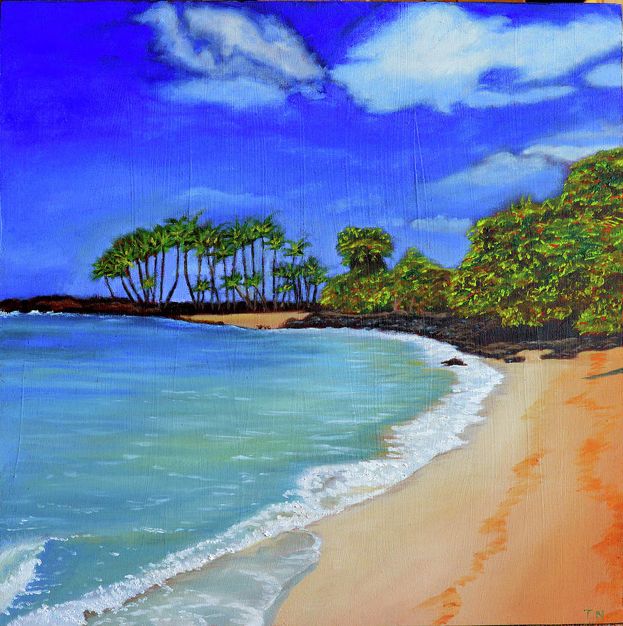 Calm - Coastal landscape Painting by Thu Nguyen
