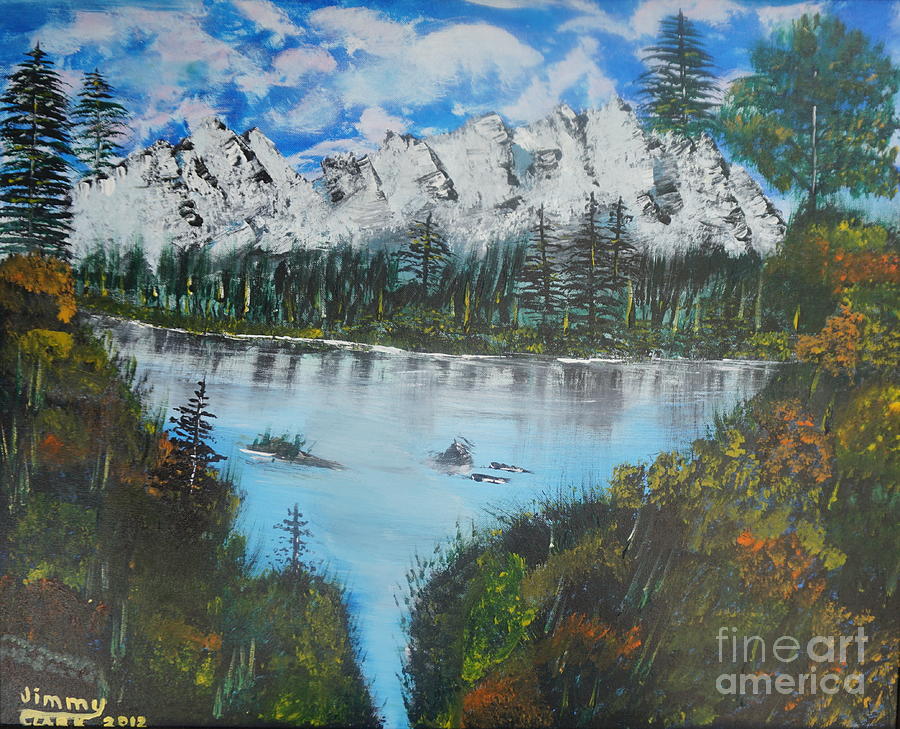 Calm Lake Painting by Jimmy Clark