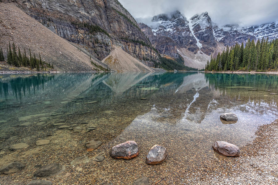 Calm Morning at Moraine Lake Photograph by Pierre Leclerc Photography