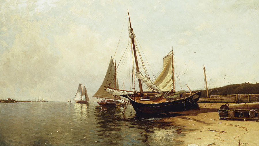 Calm Morning, Portland Harbor Painting by Alfred Thompson Bricher