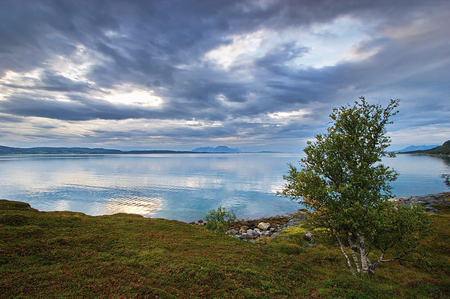 Calm ocean bay in northen Norway Photograph by Ulrich Kunst And Bettina Scheidulin