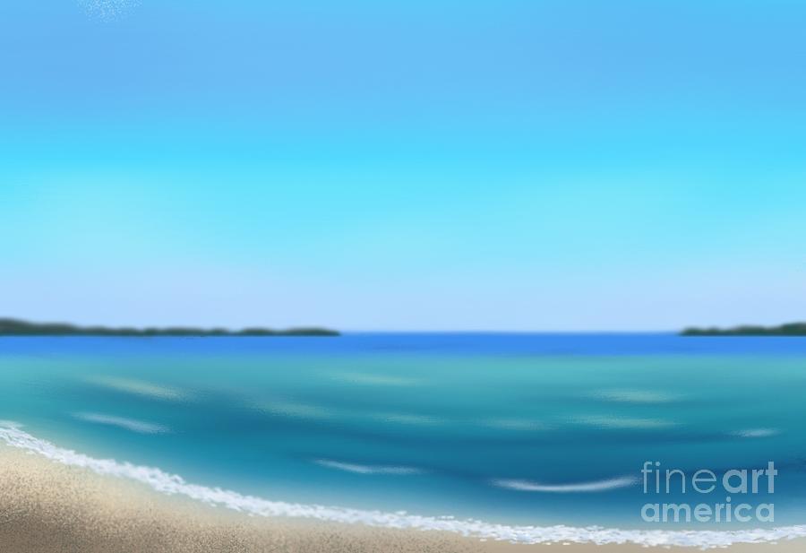 Nature Painting - Calm Ocean by Jerod Roberts