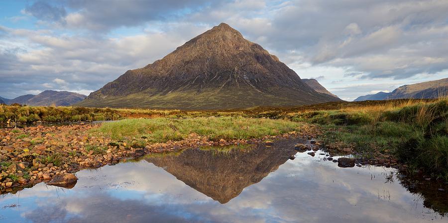 Calm reflections of Stob Dearg Photograph by Stephen Taylor