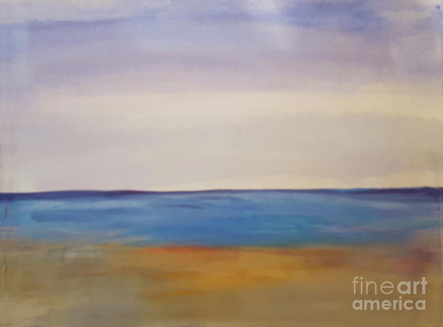 Calm Sea at Beach Painting by Donna Walsh