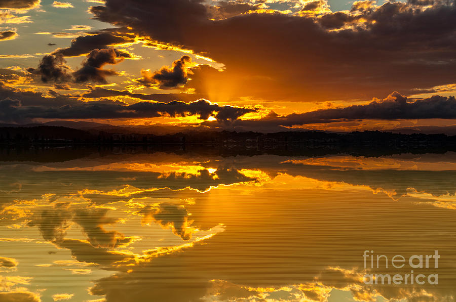 Sunset Photograph - Calm Sunset by Barbara Dudzinska