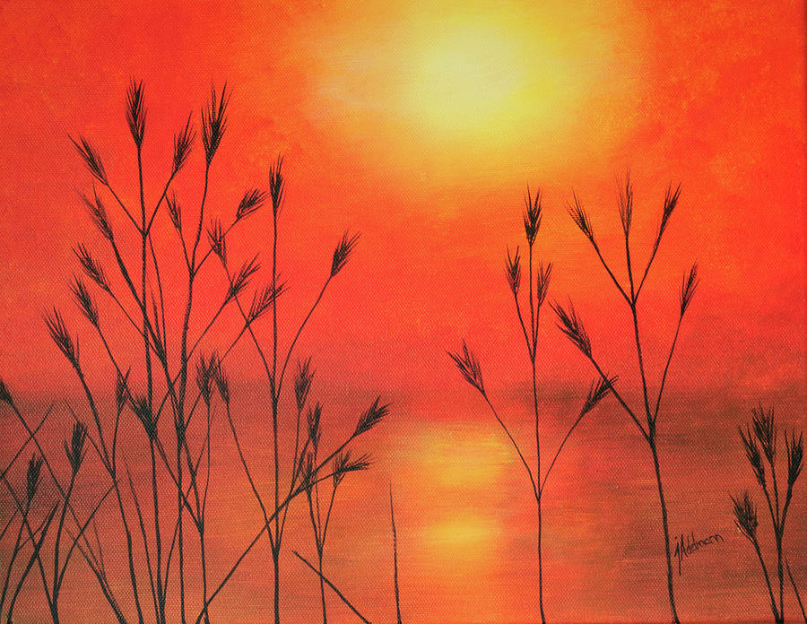 Calm Sunset Painting by Jessie Adelmann