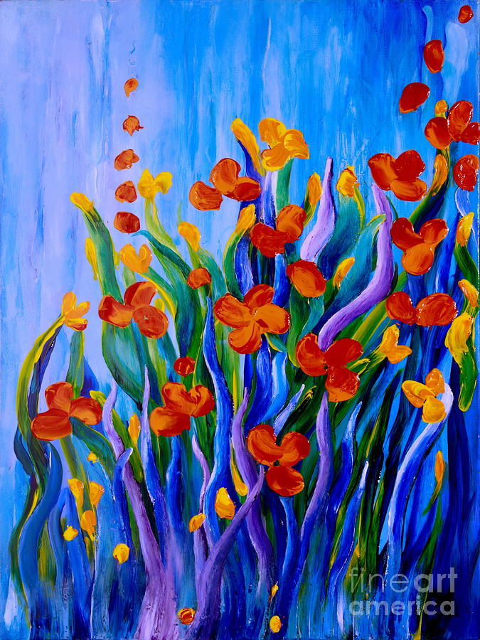 Flower Painting - Calm by Teresa Wegrzyn