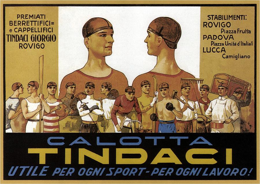 Calotta Tindaci Poster - Tindaci Hat - Vintage Advertising Poster Painting