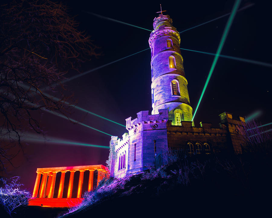Calton Hill Lightshow Photograph by Ray Devlin