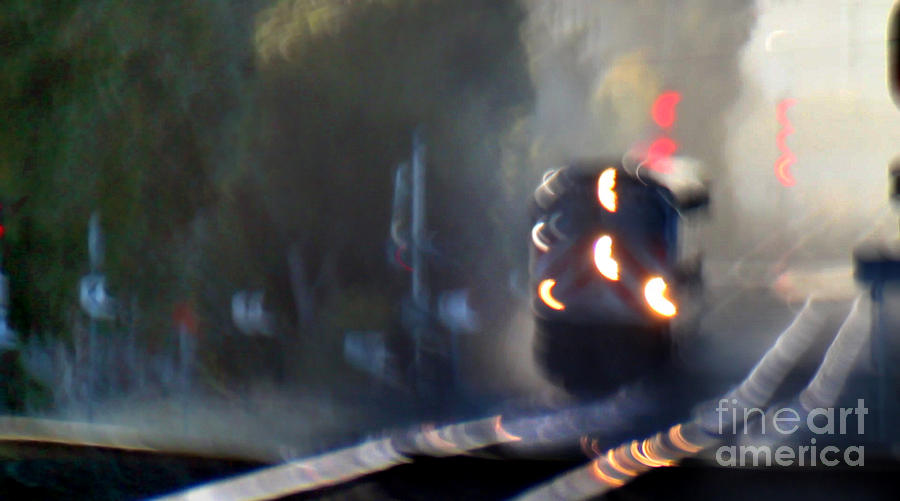 Caltrain Locomotive Shaking On The Move Photograph by Wernher Krutein
