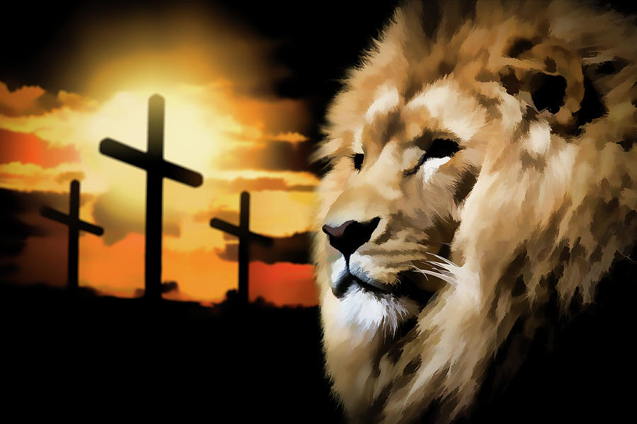 Calvary Lion Digital Art by Shannon Combs - Fine Art America