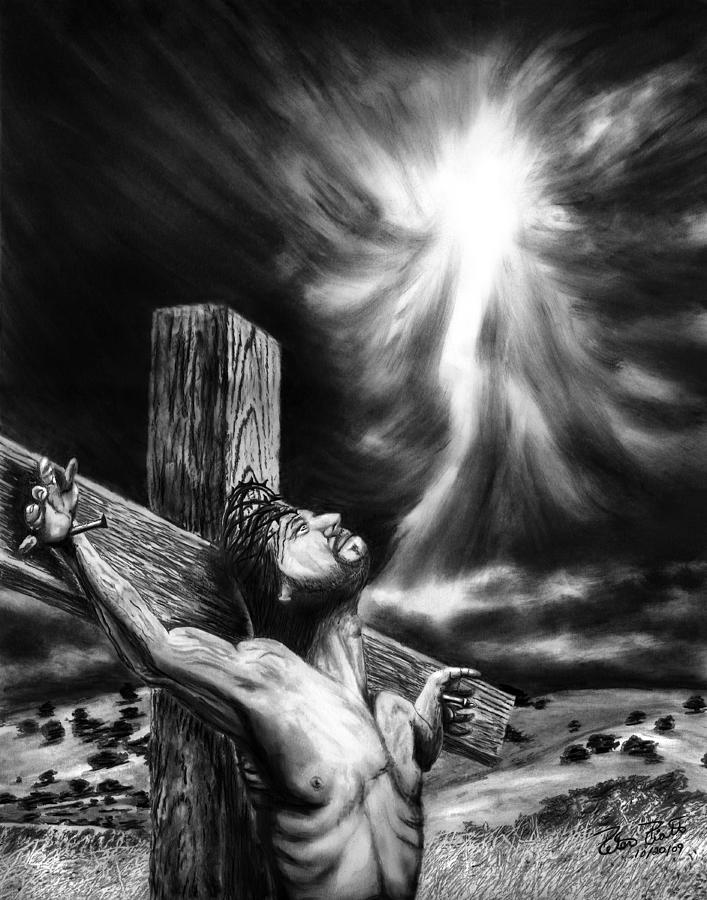 Jesus Christ Drawing - Calvary by Peter Piatt