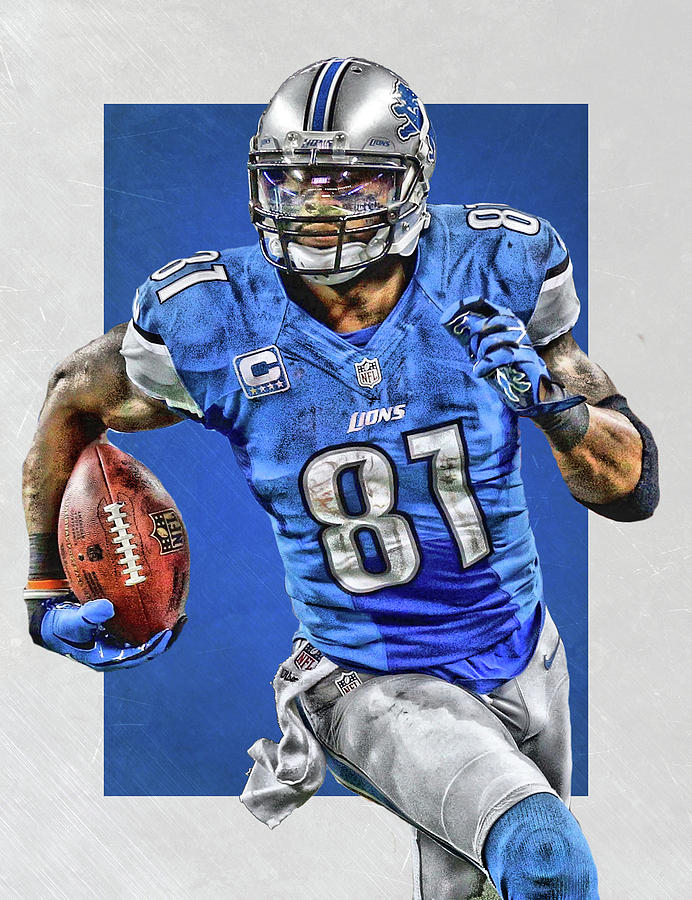 Calvin Johnson Drawing by Chris Brown - Fine Art America