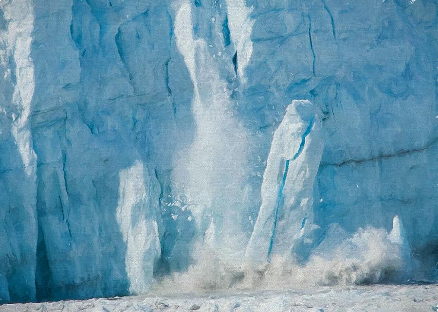 Glacier Calving Icebergs Digital Art by Charmaine Zoe