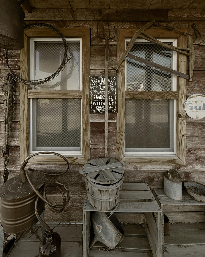 Calvins Garage in Deshler Nebraska Photograph by Art Whitton
