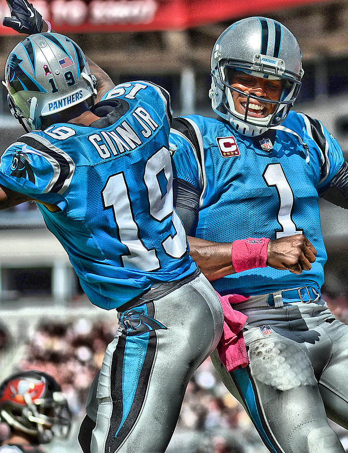 Cam Newton Carolina Panthers Art by Joe Hamilton