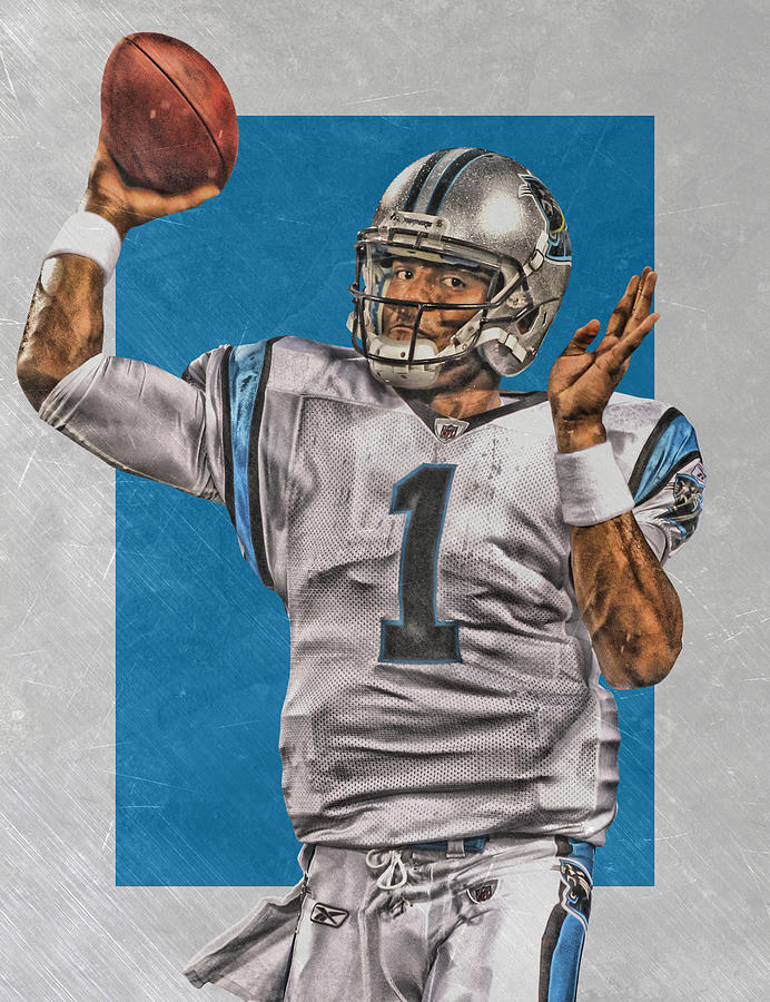 Cam Newton watercolor, Carolina Panthers wall art, Cam Newton Carolina  Panthers