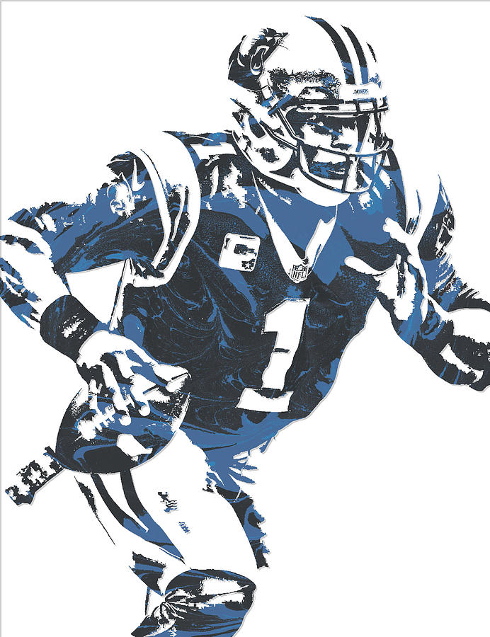 Cam Newton Carolina Panthers Pixel Art 3 T-Shirt by Joe Hamilton - Fine Art  America